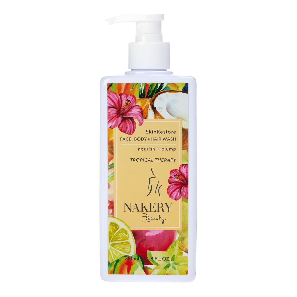 Nakery Beauty SkinRestore Face Body HAIR Wash TROPICAL THERAPY 11.8 oz SEALED