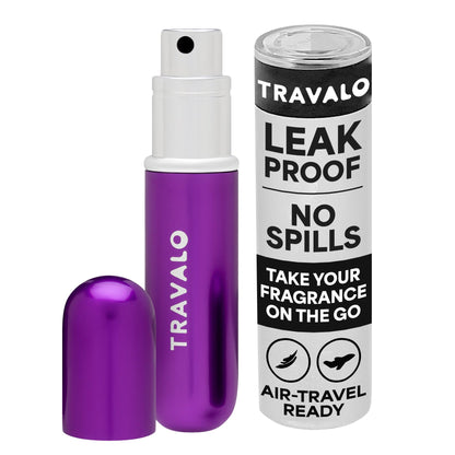 Travalo Classic HD Perfume Atomizer | Genie-S TSA Approved Travel Perfume Bottle Refillable | Reusable Airtight Easy-Fill Mini Pump Sprayer | Lightweight Elegant Design w/Volume Window