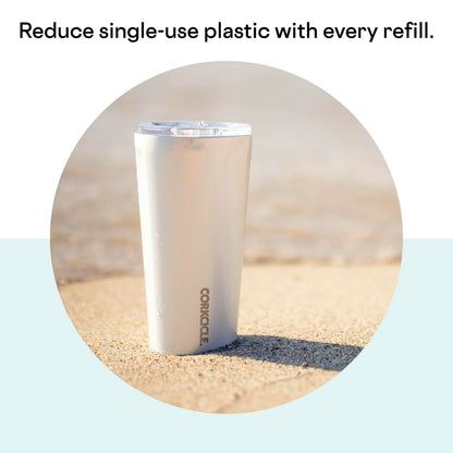 Corkcicle Tumbler Insulated Stainless Steel Bottle/Thermos, 16 oz, Brushed Copper