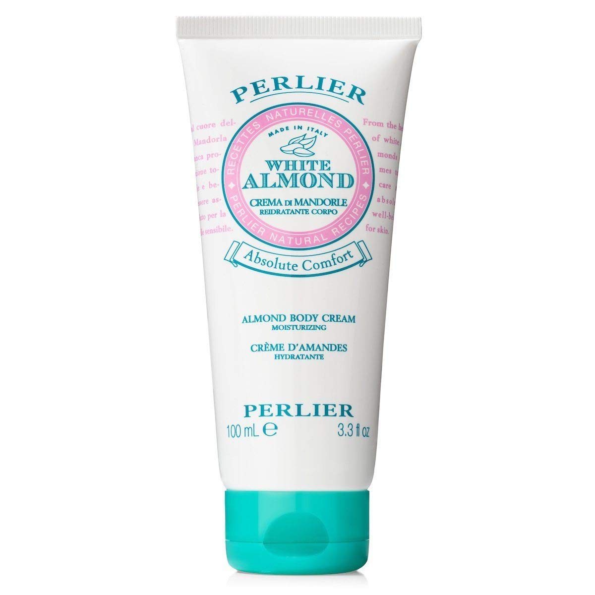 Perlier White Almond Body Cream, Rich, Moisturizing Luxury Skin Cream Made With Almond Oil For Deep Moisturization And Hydration, 3.3 Fl Oz