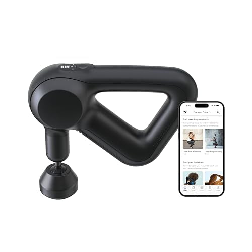 TheraGun Prime Quiet Deep Tissue Therapy Massage Gun - Bluetooth Enabled, Electric Percussion Massage Gun & Personal Massager for Pain Relief in Neck, Back, Leg, Shoulder and Body