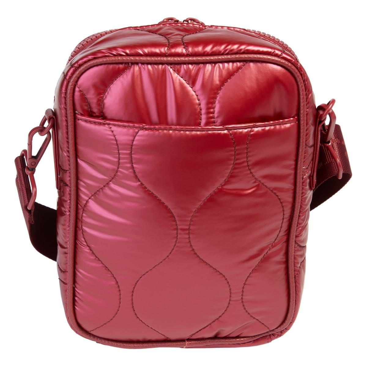 Samantha Brown To-Go Crossbody with Built-in RFID Wallet, Metallic Blue
