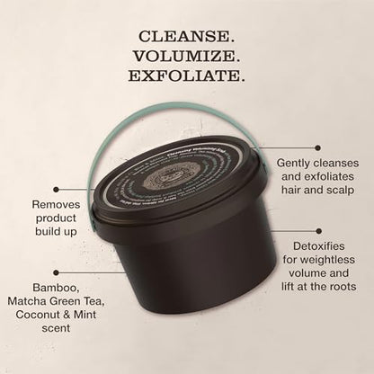 Tweak’d by Nature - Rise & Shine Cleansing Volumizing Hair Scrub for Scalp Treatment, Super Size Exfoliating Scrub for Thicker-Looking Hair, with Rhassoul Lava Clay, Cruelty Free (16 ounces)