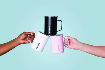 Corkcicle Origins Travel Coffee Mug - Triple Insulated Stainless Steel Cup with Handle for Tea, Hot Chocolate, Coffees, & More - Spill Proof, Reusable, BPA-Free, Dishwasher Safe - 475ml/16oz