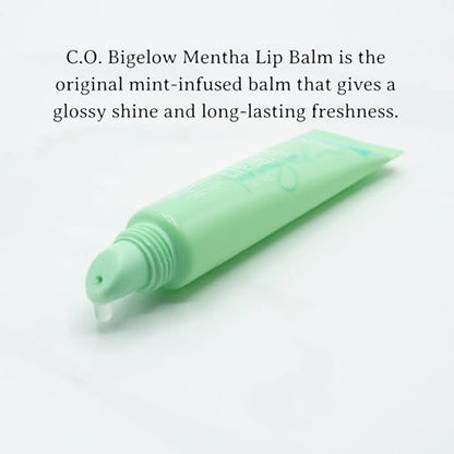 C.O. Bigelow Lip Balm Tube Trio, Variety Pack includes Rose Salve, My Favorite Lip Balm, Mentha Shine, Moisturizing Balms, 3 Pack, 0.5 oz Each