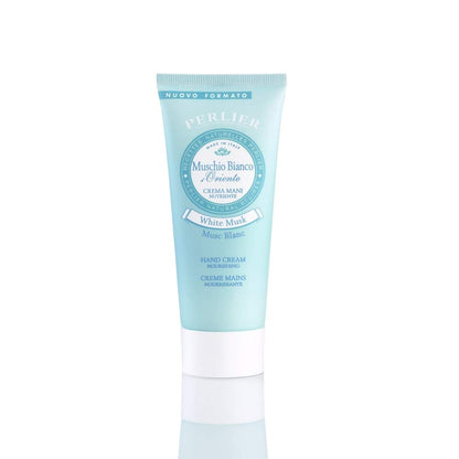 Perlier:"Muschio Bianco d'Oriente" Nourishing Hand Cream, White Musk Scent - 3.3 Fluid Ounces (100mL) Tube [ Italian Import ]