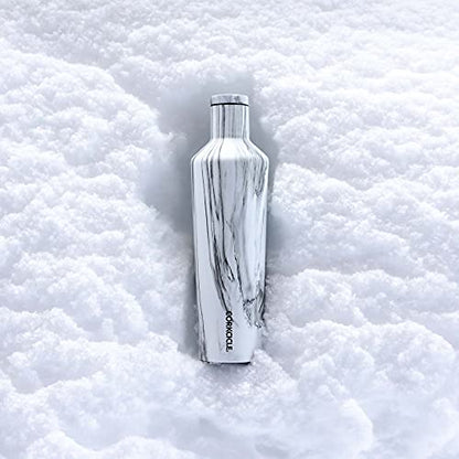 Corkcicle Snowdrift Insulated Bottle, Stainless Steel, White, 47 cl