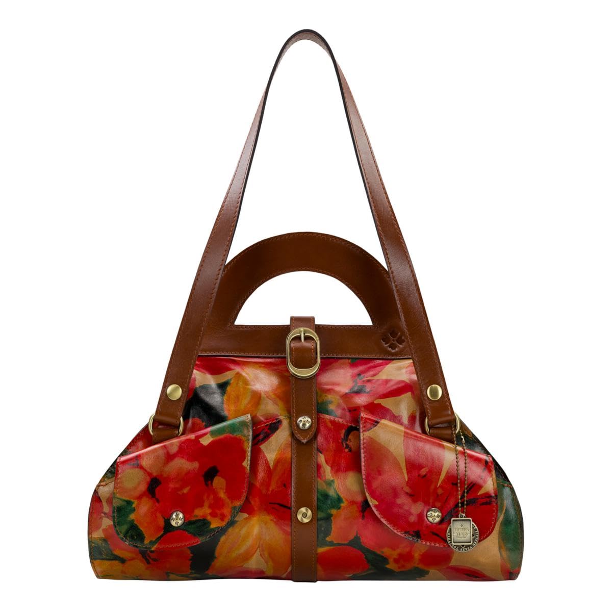 Patricia Nash Milania Convertible Leather Satchel, Spring Multi