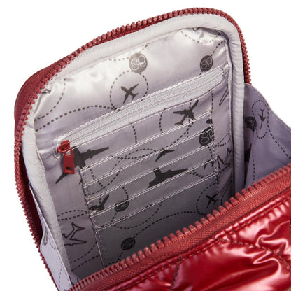 Samantha Brown To-Go Crossbody with Built-in RFID Wallet, Burgundy