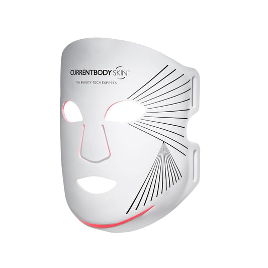 CurrentBody Skin LED Light Therapy Mask Series 2 + 5 Hydrogel Face Masks