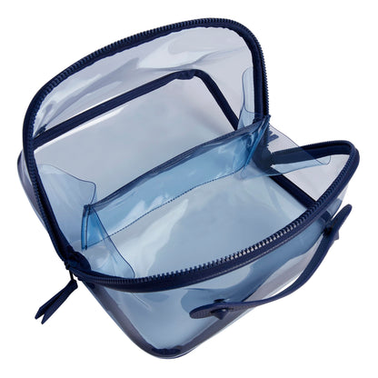 Samantha Brown To-Go Clear Cosmetic Case, Blue