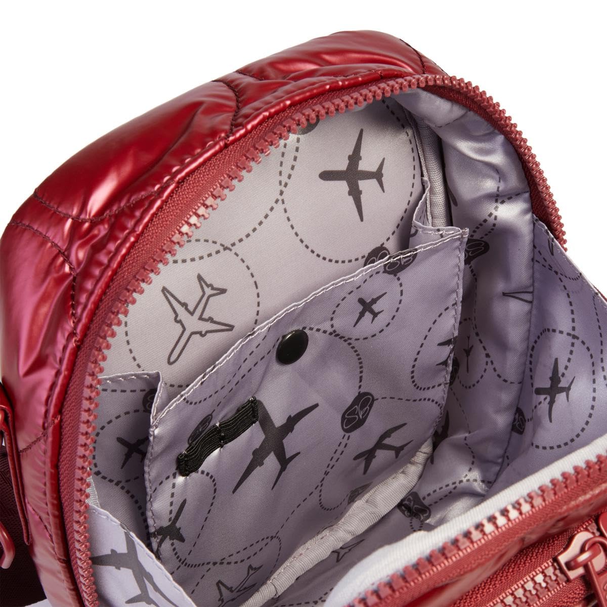Samantha Brown To-Go Crossbody with Built-in RFID Wallet, Burgundy