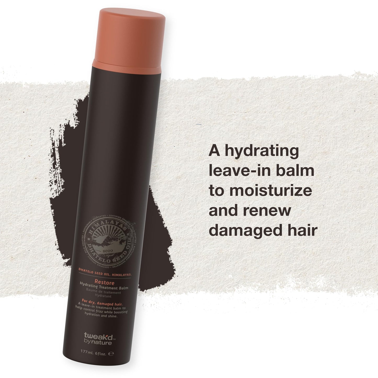 Tweak’d by Nature - Restore Hydrating Treatment Balm, for Men and Women, Controls Frizz and Moisturizes Hair for Soft Feel and Healthy Shine, Cruelty Free