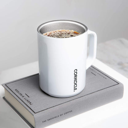 Corkcicle Origins Travel Coffee Mug - Triple Insulated Stainless Steel Cup with Handle for Tea, Hot Chocolate, Coffees, & More - Spill Proof, Reusable, BPA-Free, Dishwasher Safe - 475ml/16oz