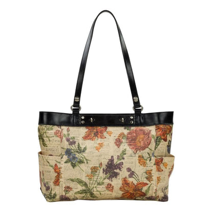 Patricia Nash Ria Coated Canvas Tote, Parisian Newspaper Print