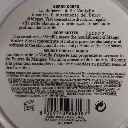 Perlier Caribbean Vanilla Body Butter 6.7 Fl. Oz.