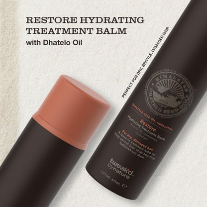Tweak’d by Nature - Restore Hydrating Treatment Balm, for Men and Women, Controls Frizz and Moisturizes Hair for Soft Feel and Healthy Shine, Cruelty Free