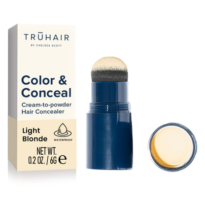 TRUHAIR Color & Conceal Waterproof Root Touch Up Hair Color Concealer - Hair Cover up for Gray Coverage and Hairline Filling - 11 Hair Colors Available