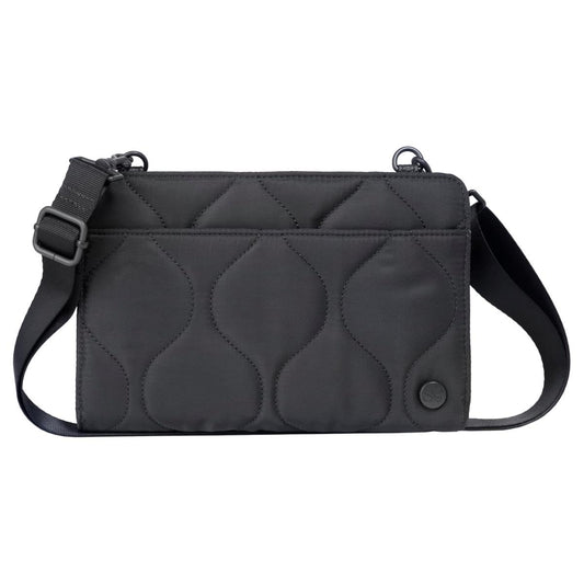 Samantha Brown To-Go RFID Blocking Quilted Travel Wallet Crossbody, Durable, Bone