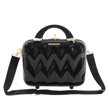 Marcy McKenna 2-in-1 Essential Milan Hardside Beauty Case - Rose Gold Marble, 12''L x 6.5''W x 9.25''H(743-060)