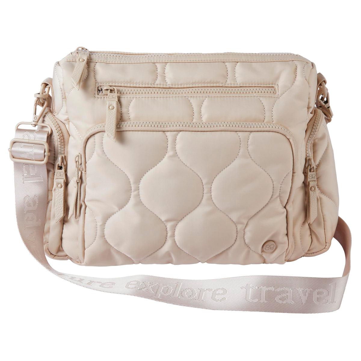 Samantha Brown To-Go Quilted Cargo Crossbody, Bone