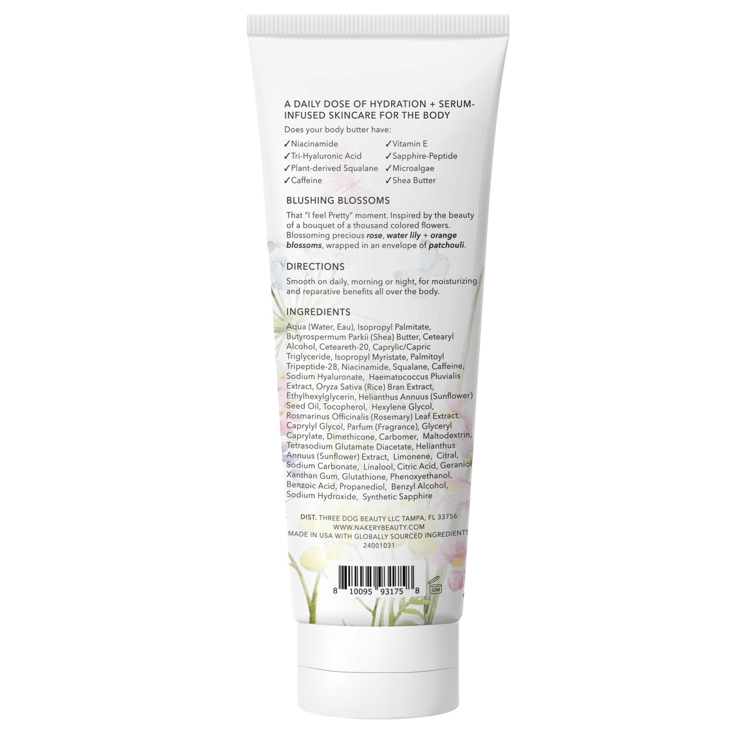 Nakery Body Butter Anti Aging Moisturizer - Body Cream Skin Tightening Cream & Neck Firming Cream, Moisturizing Cream & Neck Tightening Cream for Body & Face Cream for Dry Skin 300ml