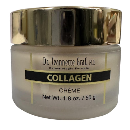 TWEAKERZ Dr Jeannette Graf Collagen Crème 1.8 oz - Hydrolyzed Collagen and Hydrolyzed Elastin Moisturizer Cream - AM and PM Face Cream Gold Jar
