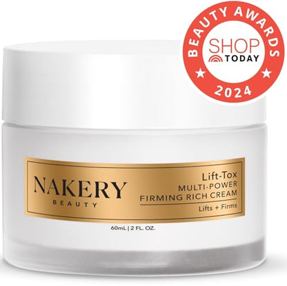 Nakery Lift-Tox Anti Wrinkle Face Cream & Neck Creams for Tightening and Firming - Rich Skin Tightening Cream for Face & Neck - Firming Cream for Aging & Crepey Skin with Matrixyl 3000