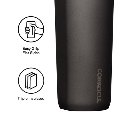 Corkcicle Commuter Cup Insulated Stainless Steel Leak Proof Travel Coffee Mug Keeps Beverages Cold for 9 Hours and Hot for 3 Hours, Nebula, 17 oz