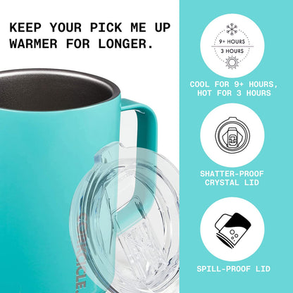 Corkcicle Origins Travel Coffee Mug - Triple Insulated Stainless Steel Cup with Handle for Tea, Hot Chocolate, Coffees, & More - Spill Proof, Reusable, BPA-Free, Dishwasher Safe - 475ml/16oz