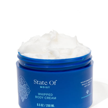 State of Menopause Hydration Whipped Body Cream for Dry Skin Moisturizer Hydrate Soft and Smooth Reduce Itchy and Dryness Infused With Sodium Hyaluronate and Irish Moss Plant Extract 8 Oz