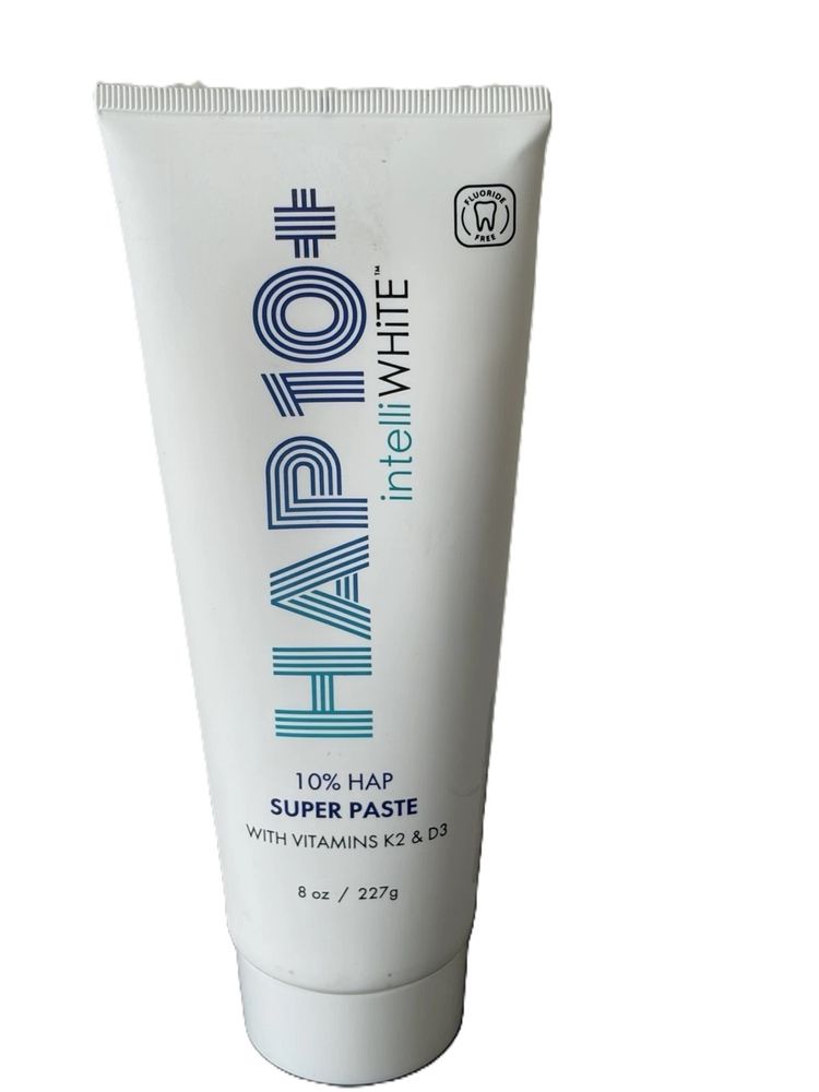 intelliwhite HAP10+ Super Paste with Vitamin D3 & K2-10% Hydroxyapatite Toothpaste for Remineralization & Sensitive Teeth - Fluoride-Free - Made in USA