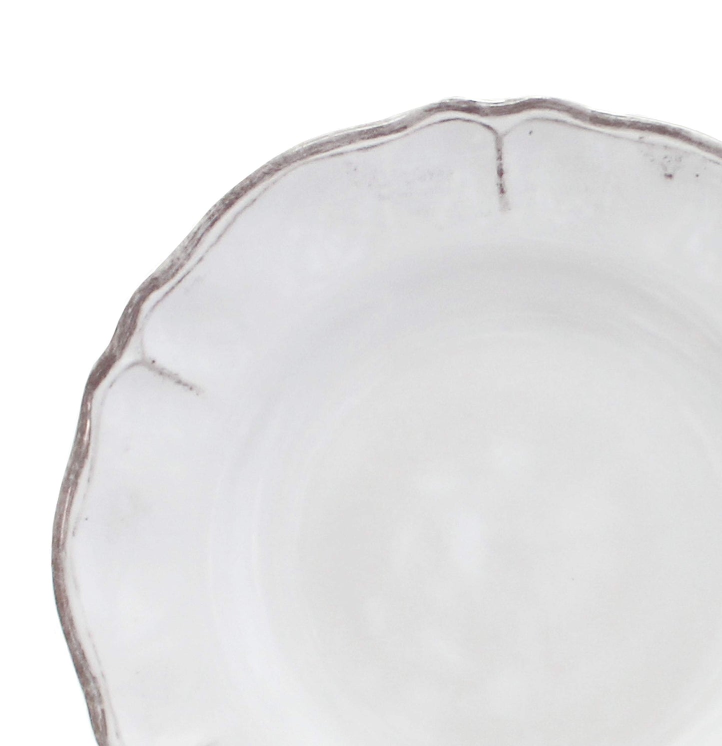 Le Cadeaux 12 Piece Luxury Melamine Dinnerware Set, Service for 4 (Rustica Antiqua White)
