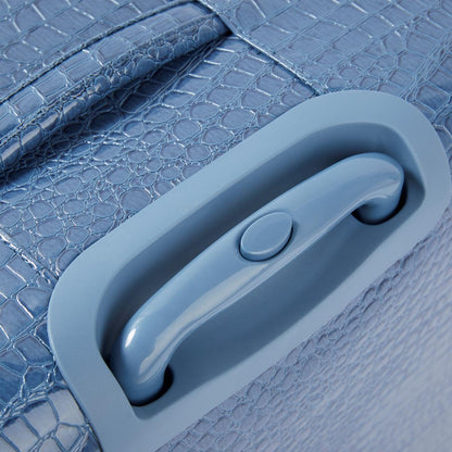 Samantha Brown 26" Exp Spinner luggage - Durable croco-embossed PVC - Bravo Blue