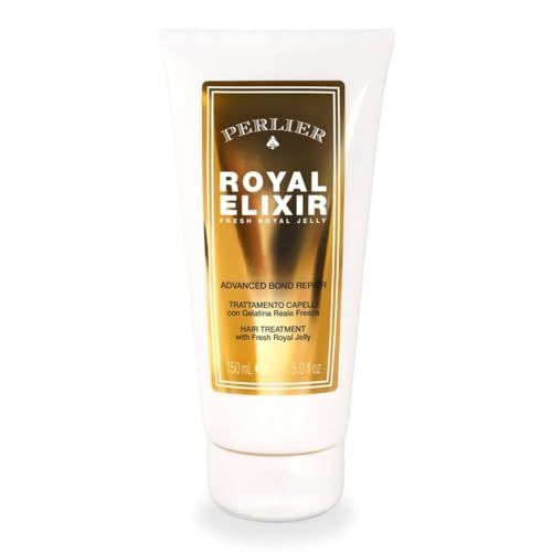 Perlier Royal Elixir Advanced Bond Repair Hair Treatment with Organic Honey and Fresh Royal Jelly, Repairs Damaged Hair, 5 oz.