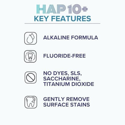 intelliwhite HAP10+ Super Paste with Vitamin D3 & K2-10% Hydroxyapatite Toothpaste for Remineralization & Sensitive Teeth - Fluoride-Free - Made in USA