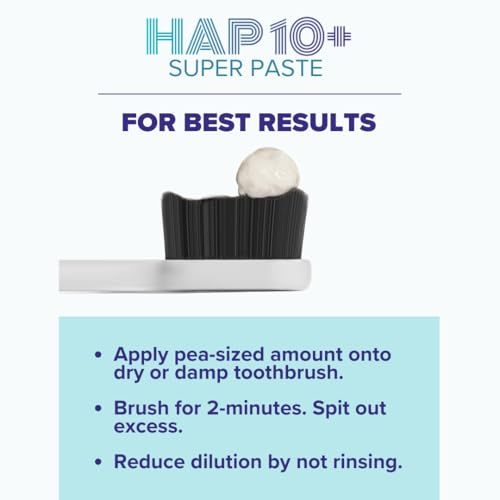 intelliwhite HAP10+ Super Paste with Vitamin D3 & K2-10% Hydroxyapatite Toothpaste for Remineralization & Sensitive Teeth - Fluoride-Free - Made in USA