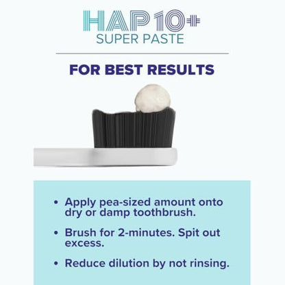 intelliwhite HAP10+ Super Paste with Vitamin D3 & K2-10% Hydroxyapatite Toothpaste for Remineralization & Sensitive Teeth - Fluoride-Free - Made in USA