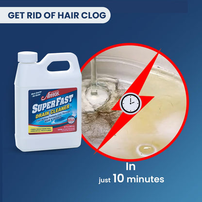 Professor Amos Superfast Drain Cleaner Clears Clogs In Minutes