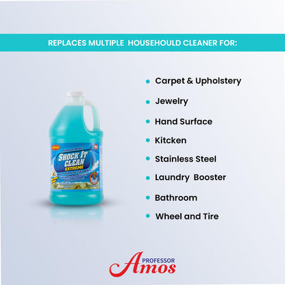 Professor Amos' Shock It Clean 64oz. All Purpose Concentrate Cleaner, Make 128 Bottles Sparkling Seashore