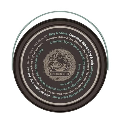 Tweak’d by Nature - Rise & Shine Cleansing Volumizing Hair Scrub for Scalp Treatment, Super Size Exfoliating Scrub for Thicker-Looking Hair, with Rhassoul Lava Clay, Cruelty Free (16 ounces)