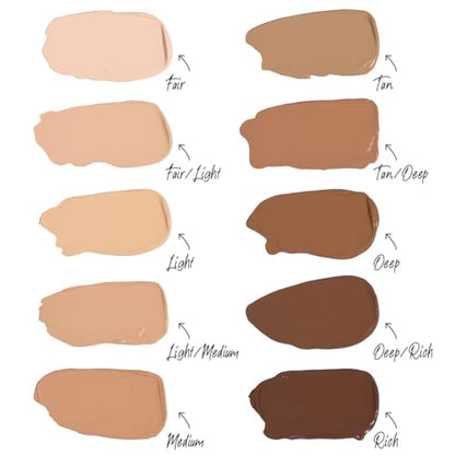 T.C.E This Covers Everything Super Coverage Serum Makeup with Peptides - Skincare/Makeup Hybrid Full Coverage Color Correcting