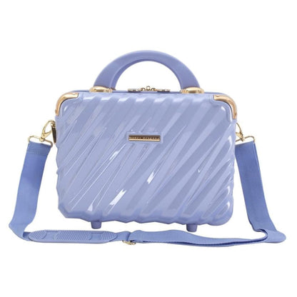Marcy McKenna Hamptons Collection Hard Side Beauty Cosmetic Case - Iced Periwinkle