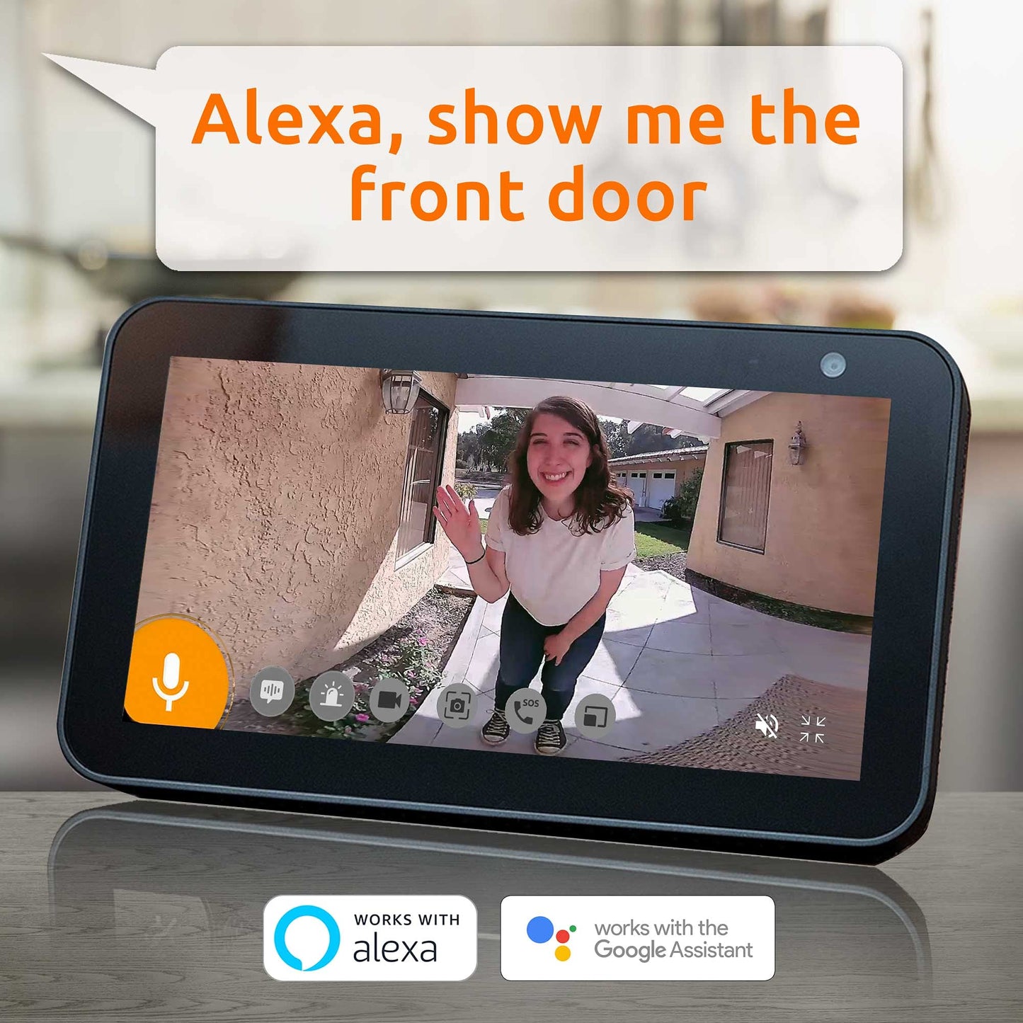 TOUCAN Wireless Waterproof Night Vision 180 Degree Full HD Video Doorbell, Compatible with Alexa