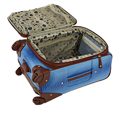 Samantha Brown Croco-Embossed 22" Spinner with Essentials Set - Dusty Rose