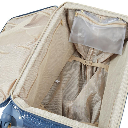 Samantha Brown 30" Exp Spinner luggage - Durable croco-embossed PVC - Chestnut -