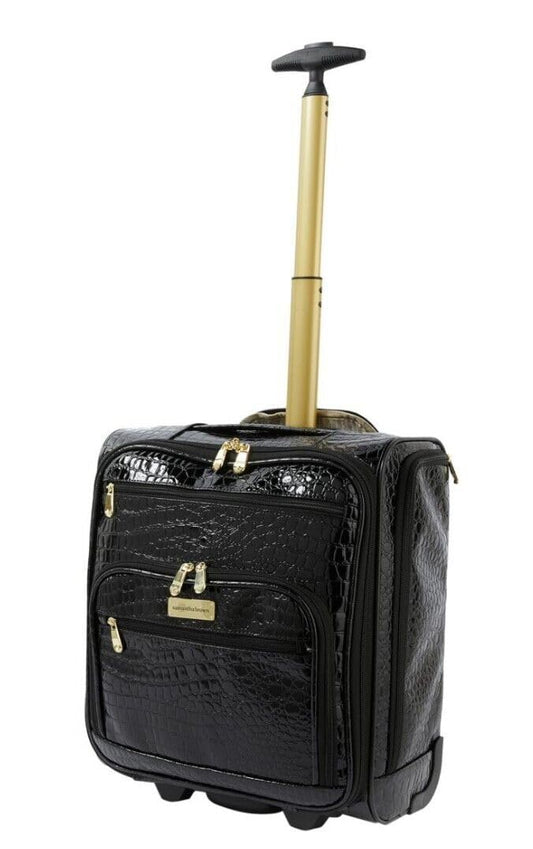 Samantha Brown 15" Underseater with Accessories - Durable croco-embossed PVC (Black)