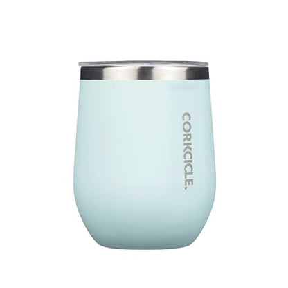 Corkcicle Stemless Insulated Wine Glass Tumbler, 12 oz – Stainless Steel Stemless Wine Glass Keeps Beverages Cold for 6 Hrs, Hot for 3 Hrs