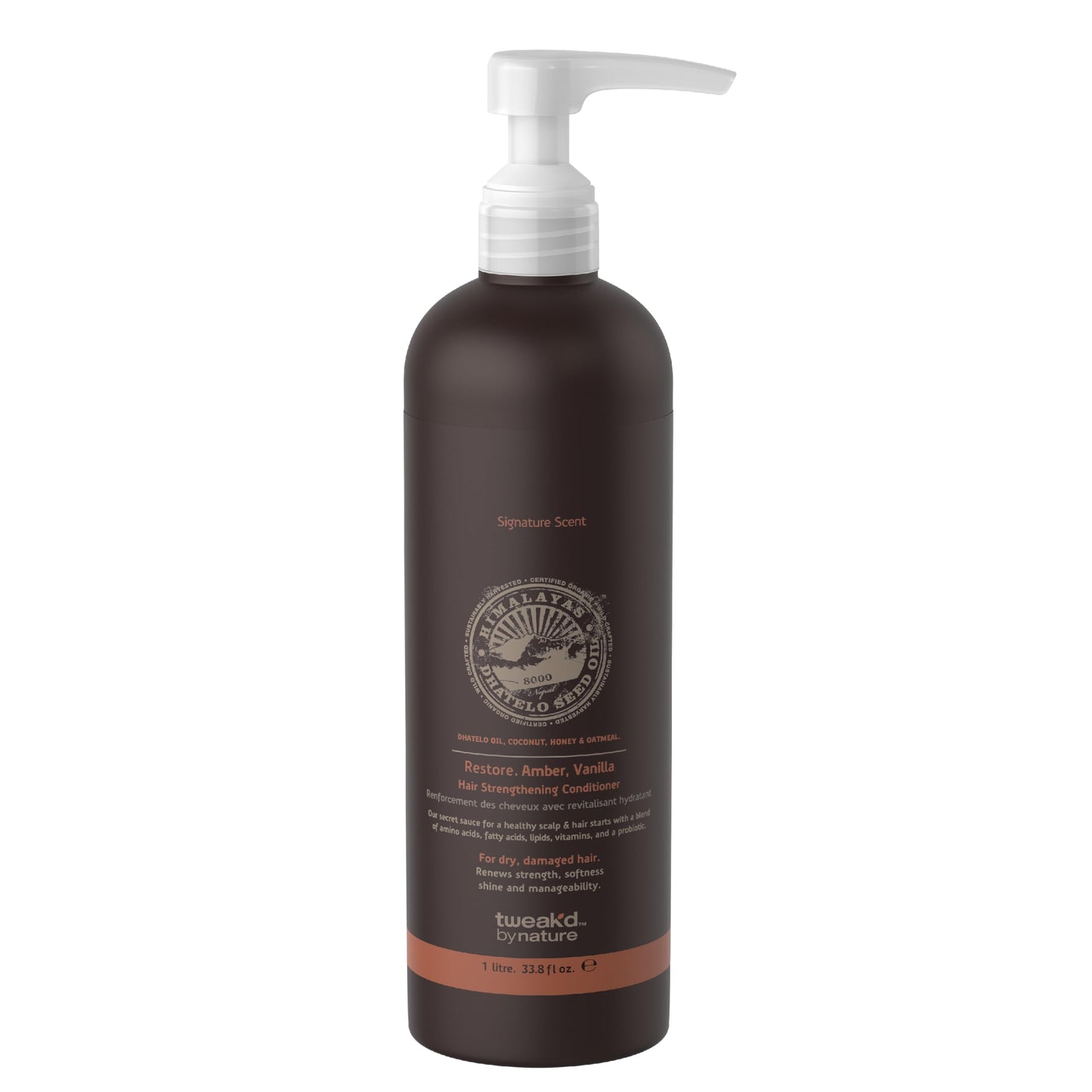 Tweak’d by Nature - Restore Hair Strengthening Conditioner, Deep Conditioner for Dry and Damaged Hair, Cleanses and Moisturizes, Cruelty Free (33.8 ounces)