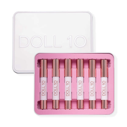Doll 10 Speak Your Peace Lip Crayon Set - 6 Piece Lightweight Moisturizing Lip Tint Balm Color Collection